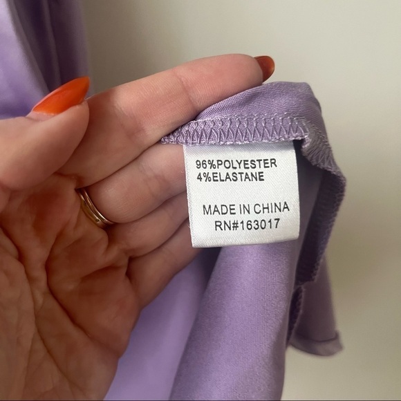 Princess Polly Reah Lilac Purple Cut Out Mini Satin Dress 12 - Picture 8 of 9